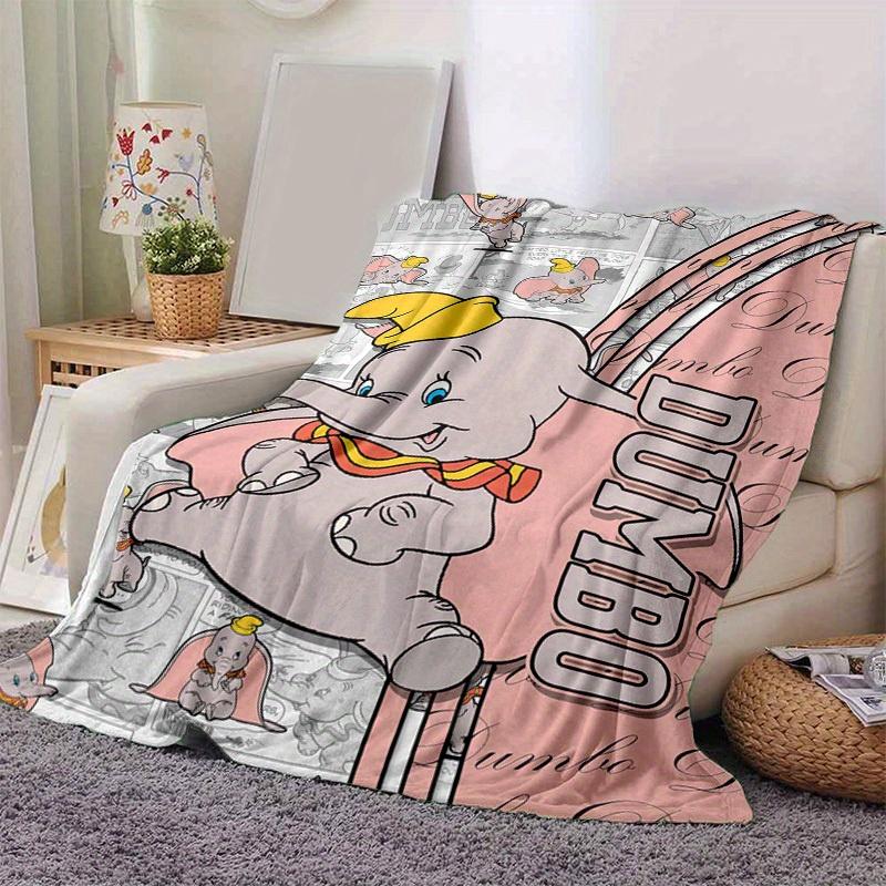 1pc. Dumbo Elephant Cartoon Print Blanket, Home, Office, Outdoor Gift for Kids and Adults