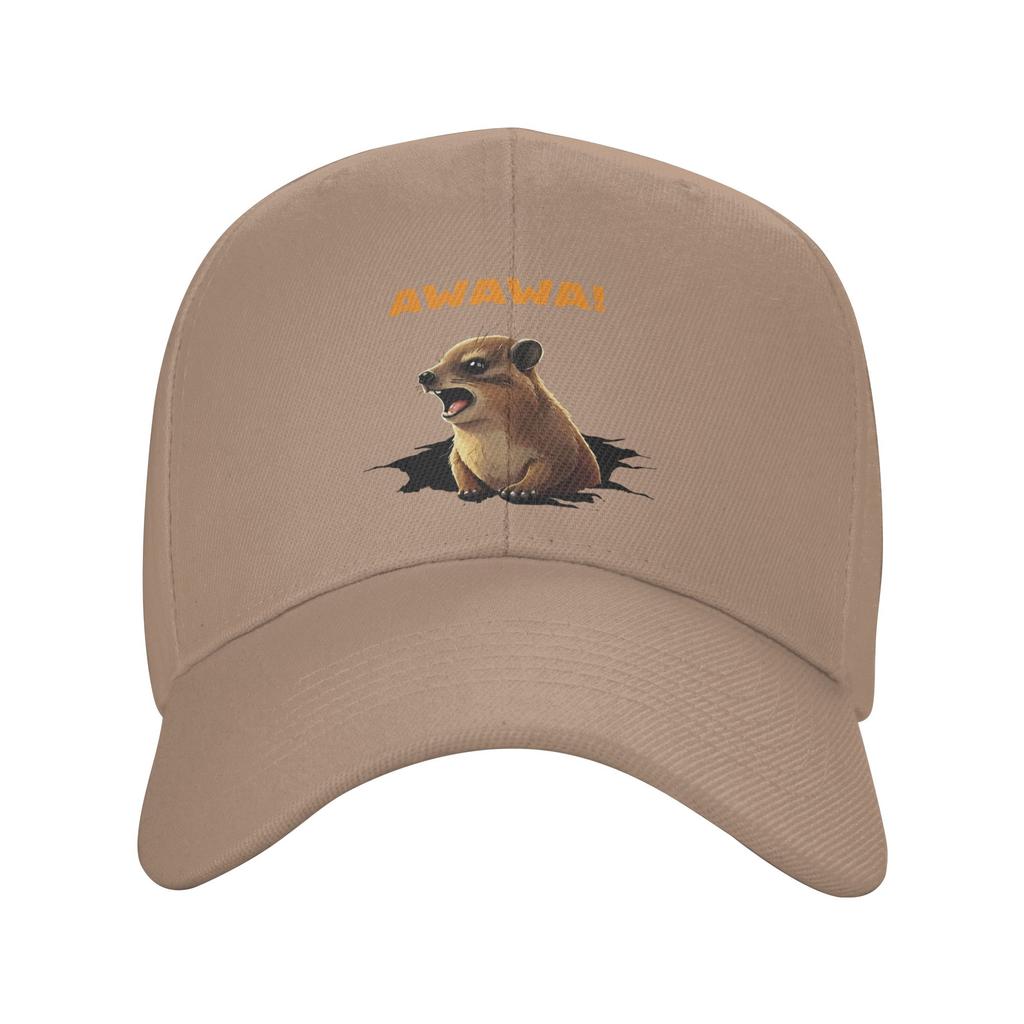 Rock Hyrax Lover Awawa Funny Groundhog Dassi Baseball Cap UnisexTeens Custom Hats Summer Fitted Sport Sun Visor Snapback Cap