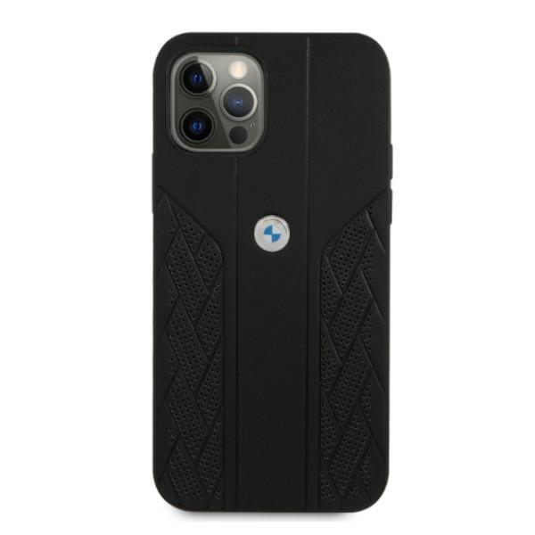 Etui do iPhone 12 BMW Hardcase Skórzane Czarny