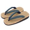 Takeharu Geta Made In Comfortable Hemp Pattern of Your Size Indigo Dye Sandals, Japan, Men's, Sandals, Choice, L,