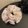 Four Layer Satin Pleated Fungus Edge, Large Intestine Hair Loop, Tied Hair Accessories, Headband, Floral Girl