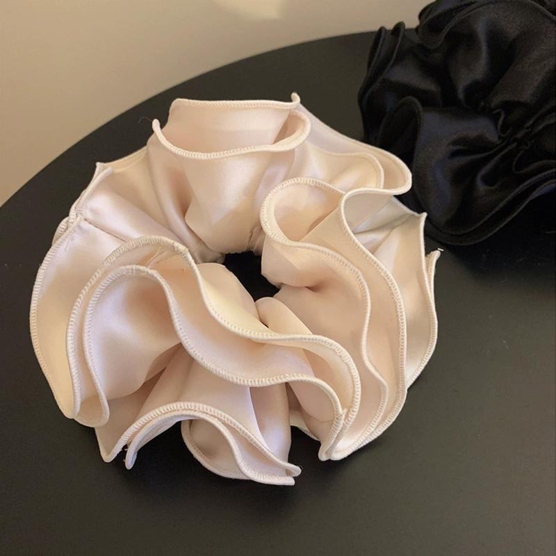 Four Layer Satin Pleated Fungus Edge, Large Intestine Hair Loop, Tied Hair Accessories, Headband, Floral Girl
