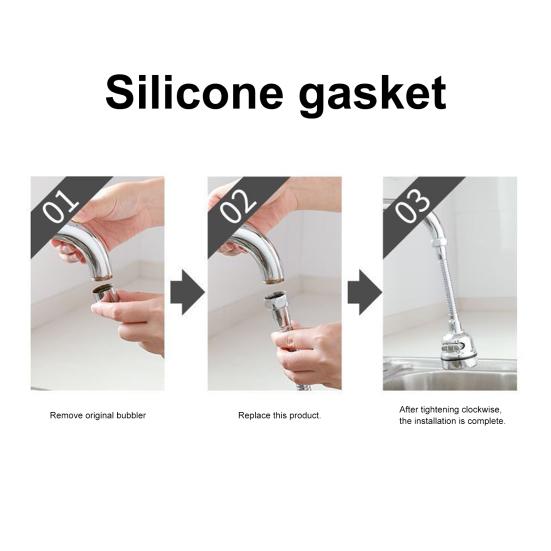 Удлинитель для смесителя Yousheng, вращающийся на 360 градусов, поворотный распылитель с 3 скоростями потока воды, поворотная головка для смесителя, насадка для смесителя