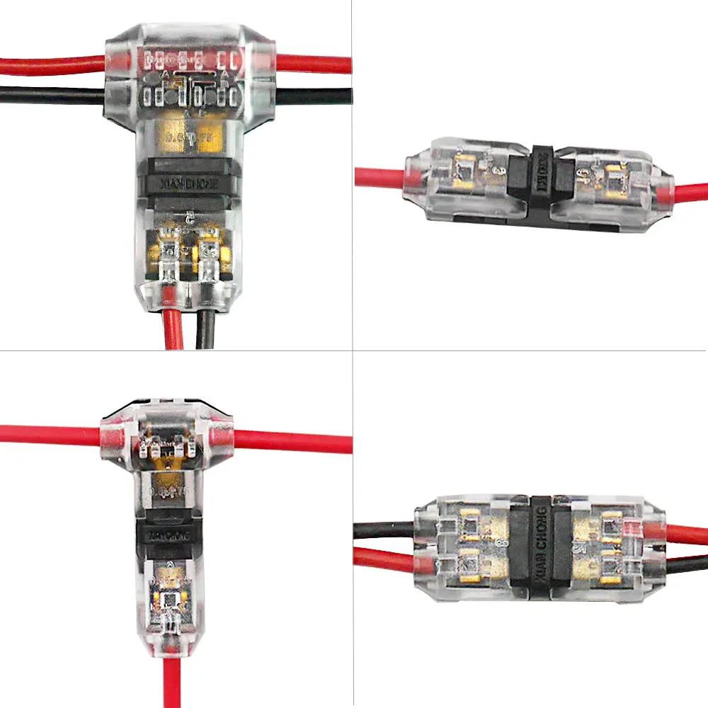 Low Voltage Universal Compact Wire Connectors 12V Wire Cable Snap In Connector Terminal Connections Joiners Auto Plug Toolless Wire Connectors