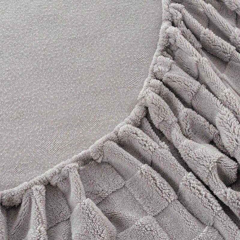 Зимняя теплая простыня из бархата и флиса, одноместное/двойное/королевское/королевское размеры, плюшевый наматрасник, толстый чехол