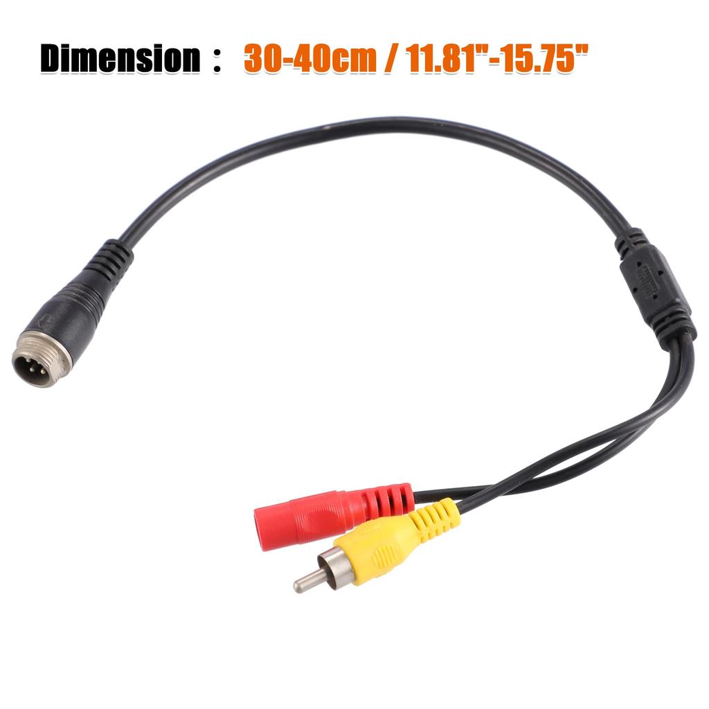 uxcell Car Camera Adapter 4 Pin to RCA Adapter M12