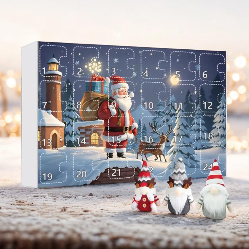 Рождественские праздники 2024 года с гномами Адвент-календарь Куклы-гномы 24-дневный календарь обратного отсчета до Рождества Рождественский календарь обратного отсчета для детей