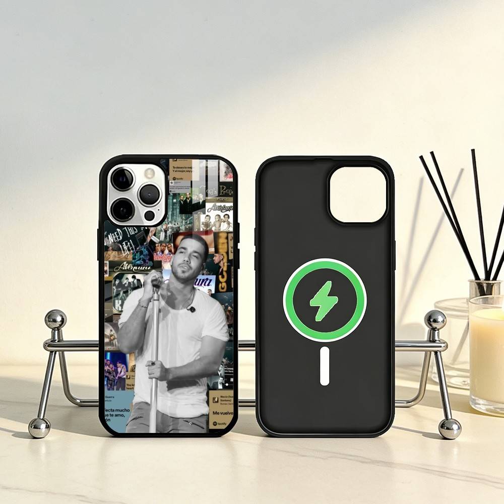 Чехол для телефона с изображением певца Ромео Сантоса для iPhone17,16,15,14,13,12,11 Plus,Pro Max Магнитный для Magsafe Беспроводной зарядки