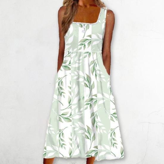 Шикарное пляжное платье-миди без рукавов с карманами и туфли в тон