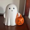 2/3 шт. Статуя призрака на Хэллоуин, держащего тыкву, мультяшный призрак, статуэтка из смолы, скульптура, праздничное украшение для вечеринки