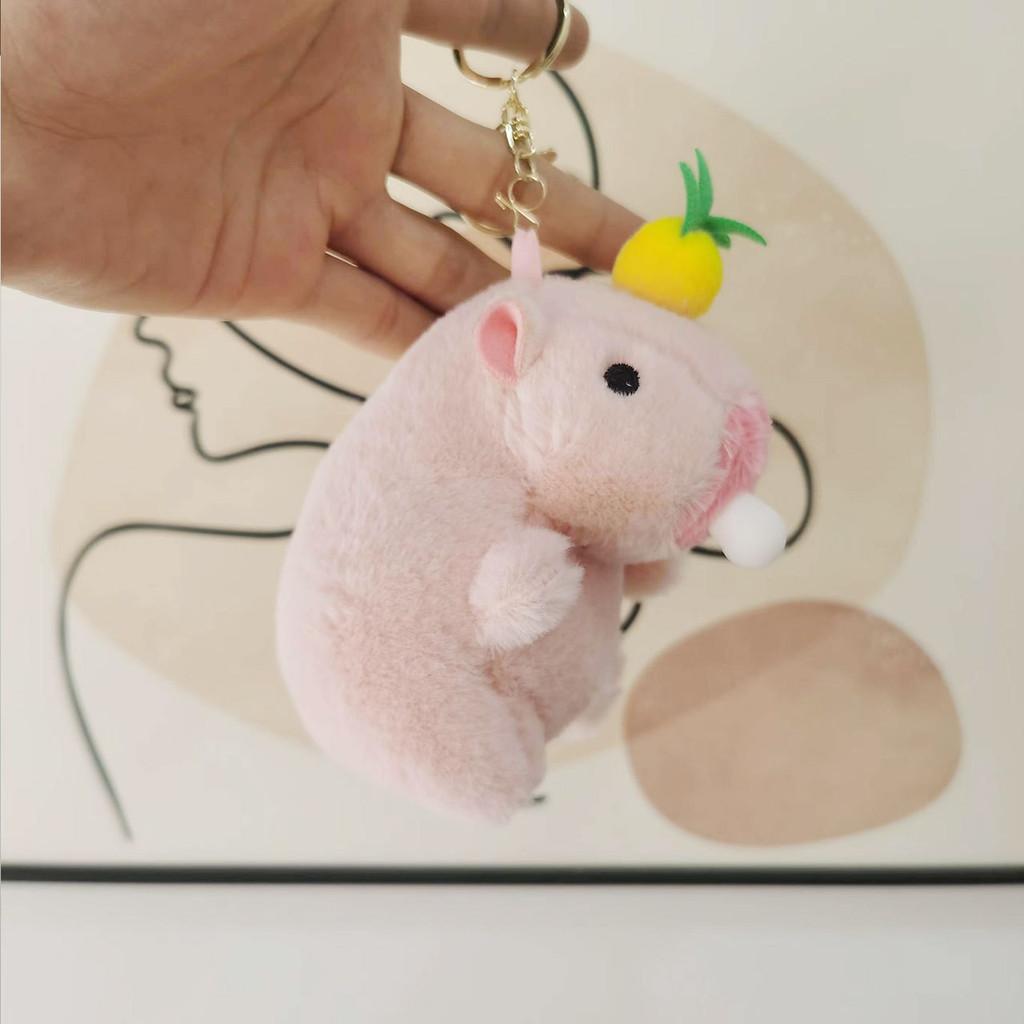 Soft Pp Cotton Capybara Plush Toy Cartoon Animal Doll Bag Charm 12-15cm