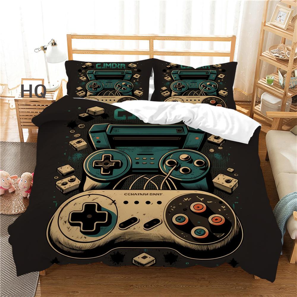 3D игровая консоль с принтом, покрывала для подростков, двойной размер, пододеяльник, роскошный мягкий высококлассный декор для спальни