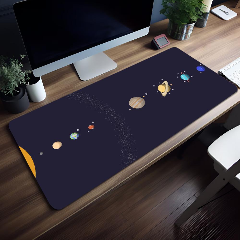 Космический корабль пиксельный астронавт UUniverse Коврик для мыши Нескользящий Утолщенный Большой Для письма Заблокированный край Офис Студент Игровой Подушка Коврик для мыши