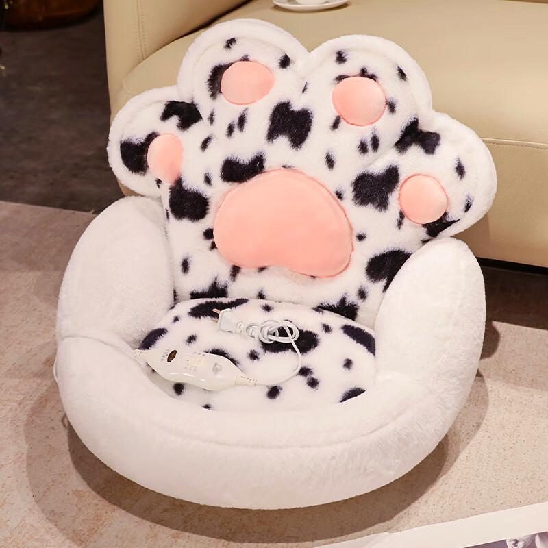 Cute Cat Paw Heated Plush Seat Cushion