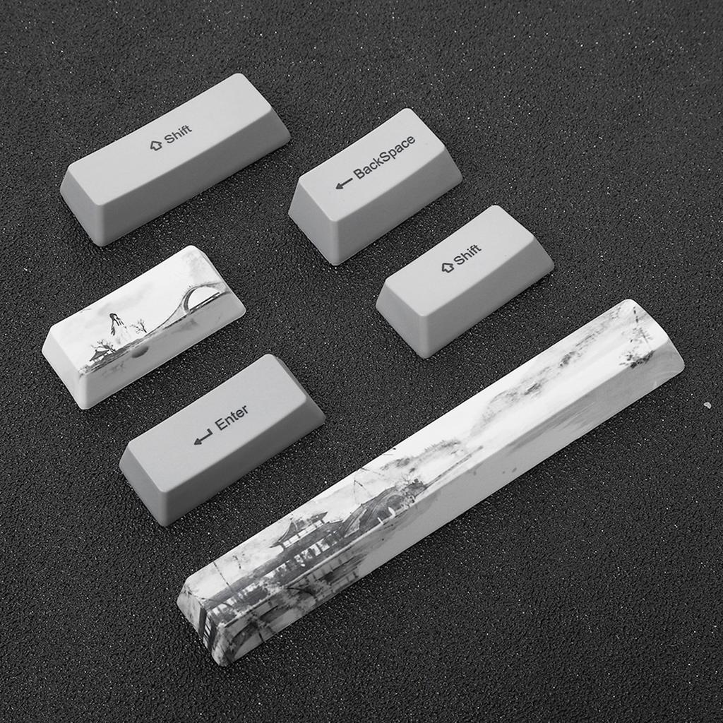 73 шт. сублимационные колпачки для клавиш PBT, механическая клавиатура, аксессуары для ПК, детали с милым рисунком