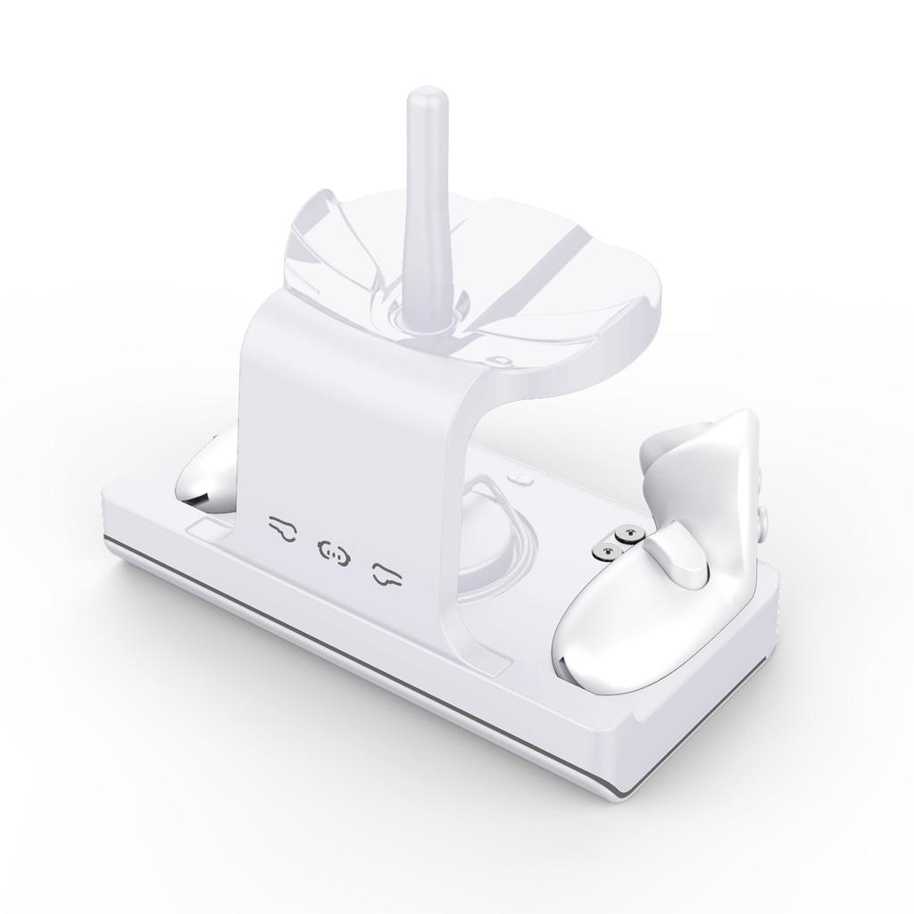 Зарядная база для Meta Quest 3 VR, беспроводная зарядная стойка с RGB-подсветкой, зарядная база, 2 перезаряжаемых аккумулятора для Oculus/Meat Quest 3