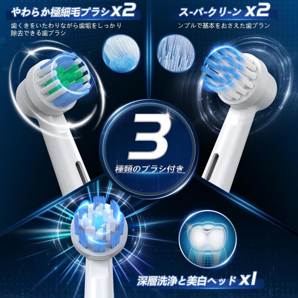 Electric Toothbrush Rotating Electric Toothbrush Rechargeable Double Button 4 Cleaning Modes 5 Brush Heads Storage Case Included Display Waterproof