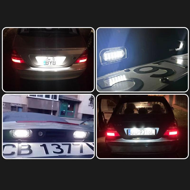 For Mercedes Benz C CLK Class W203 C209 W209 Canbus LED License Plate Lights Car Number Plate Lamps A2038200556, A2038200066