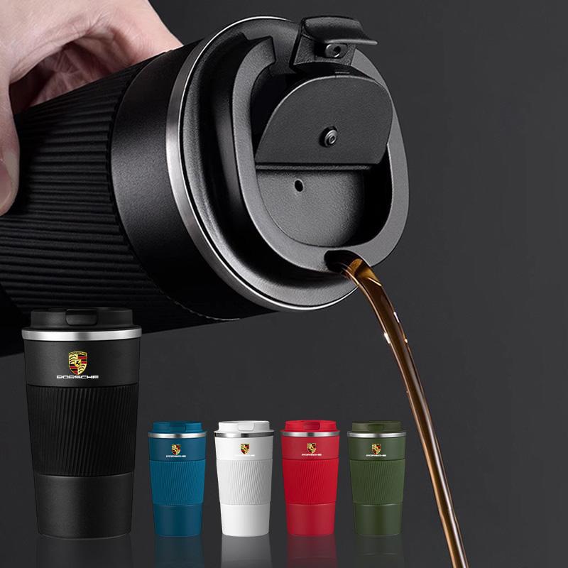 500 мл Термокружка из нержавеющей стали Портативный Кофейный Термос Стакан для Воды Для Porsche Panamera Cayenne Taycan 911 718 Macan Carrera-GT