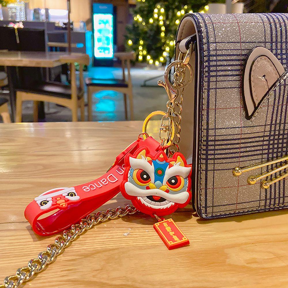 Pendant Zinc Zinc Alloy Tiger Year Gift Key Buckle Lion Dance Keychain Car Keyring Cartoon Key Lanyard