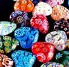 20 шт./пакет 8 мм цветная глазурь сердце миллефиори стеклянные бусины для DIY ожерелье браслет аксессуары для изготовления ювелирных изделий