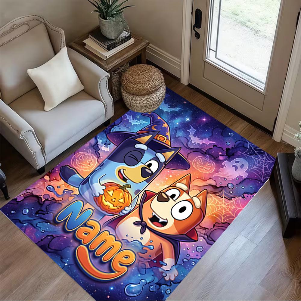 Halloween Night Adventure Personalized Text Carpet Design for Outdoor Game Room Hallway Study room Anti-slip Rug Office home decor