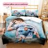 Kevin De Bruyne Pattern Bedding Home Decoration Birthday Gift (1 * duvet cover + 2 * pillowcase, without core),fan merchandise.