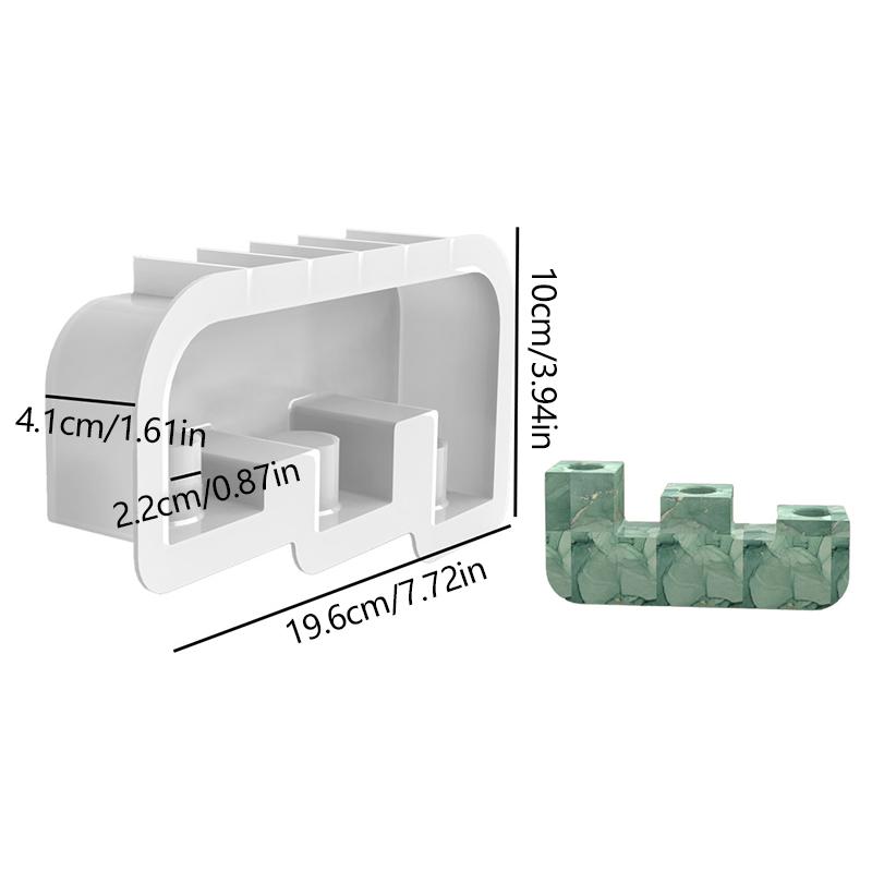 Силиконовая форма для трапециевидного подсвечника Необычная форма для подсвечника