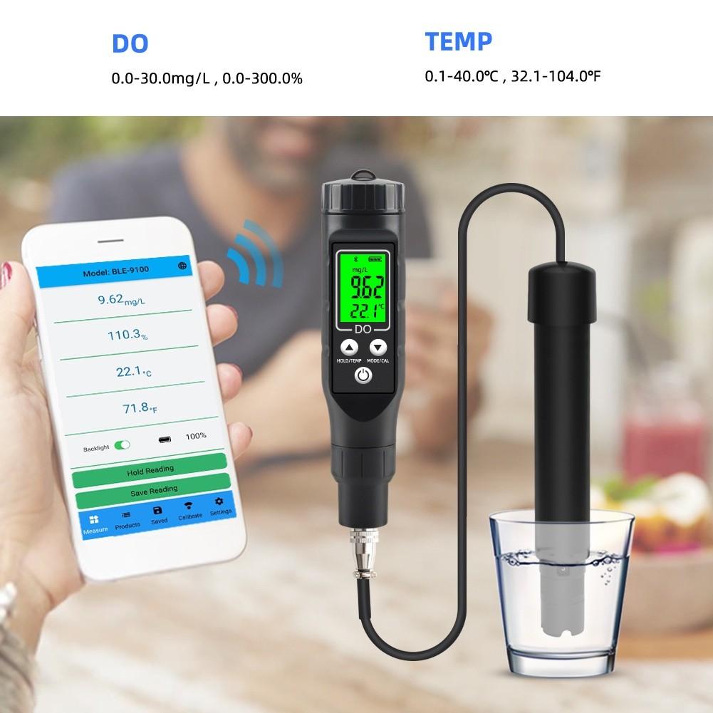 Digital Dissolved Oxygen Analyzer 0.0-40.0mg/L Dissolved Oxygen Detector Portable Smart Bluetooth Dissolved Oxygen Meter