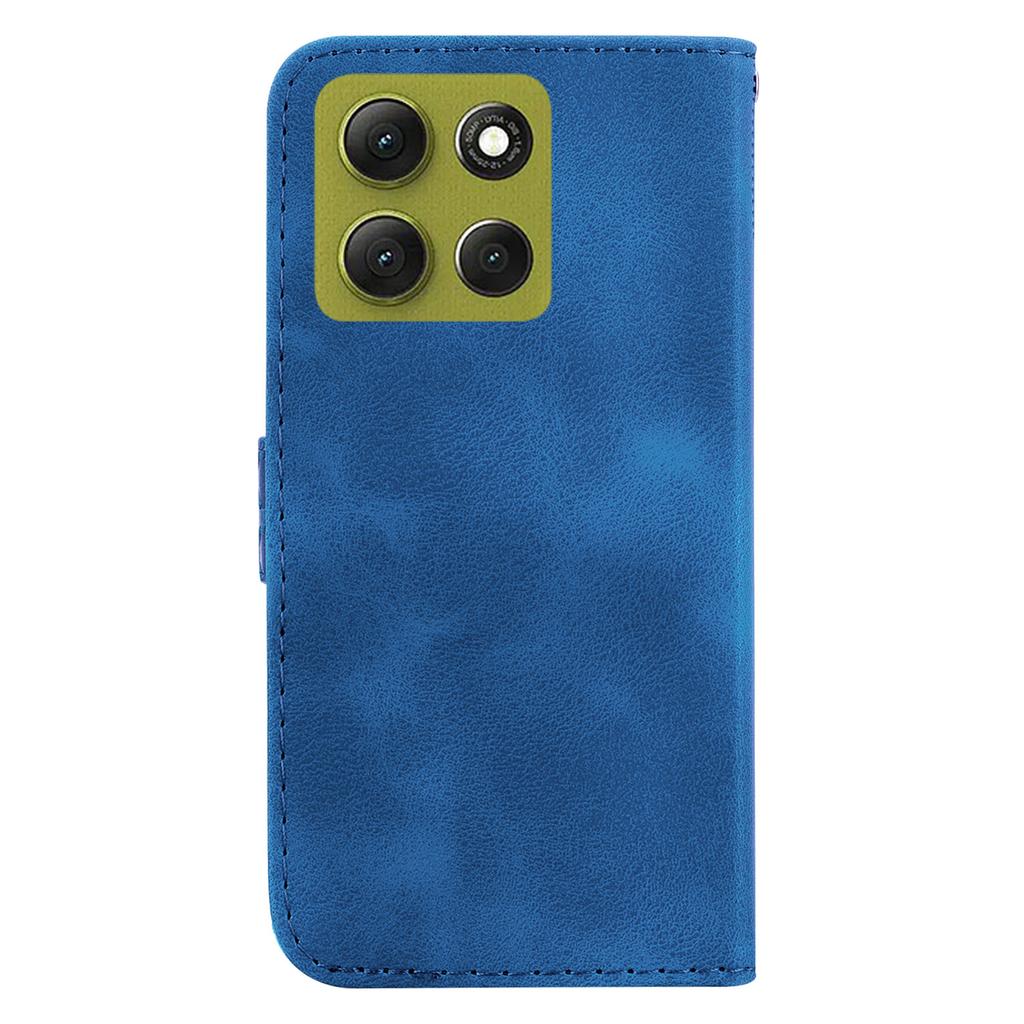 For Motorola Moto G86 5G Stand Case 7-Shaped Pattern Imprint Leather Phone Cover with Strap