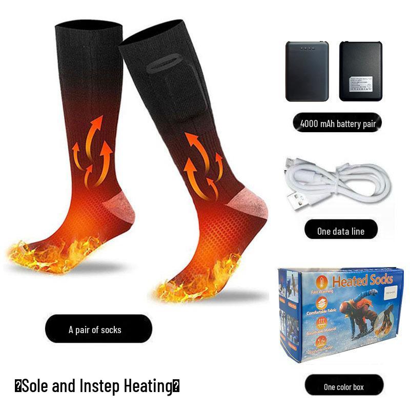 Съемные носки с электроподогревом - Зимние согревающие из чистого хлопка