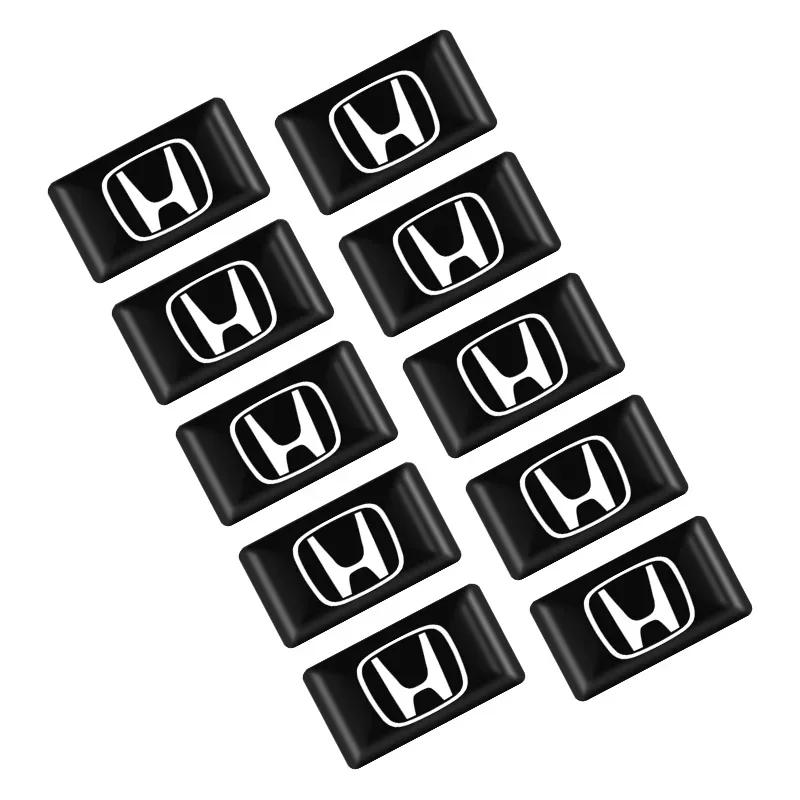CPW1 10pcs Epoxy Car Window Lift Button Steering Wheel Stickers For Honda CITY CIVIC Mugen Pilot Type R Type S Si Insight Accessories