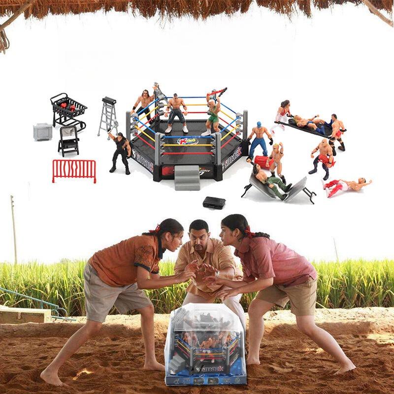 Набор Арена Шуайцзяо Прочная пластиковая модель сцены с фигурками борцов Отлично подходит для детей