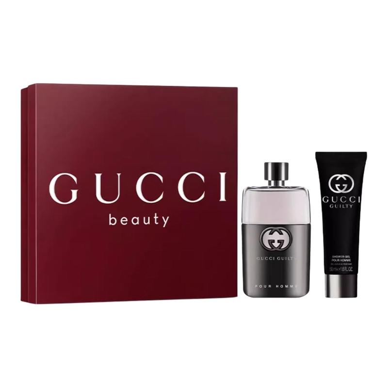 Gucci Мужской набор парфюмерии Guilty Love Туалетная вода Дезодорант Гель для душа Подарок Набор из двух предметов: Мужская туалетная вода 50 мл + гель для душа 50 мл, без подарочной упаковки