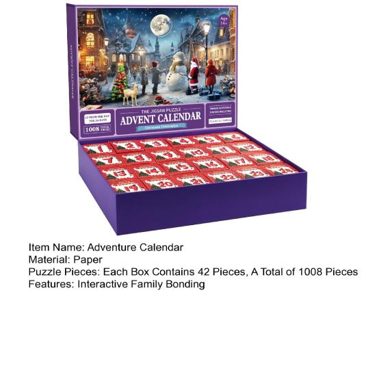 Рождественский адвент-календарь 2024 Пазл Семейные мероприятия Обратный отсчет Календарь Пазл