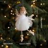 1PC Angel Girl Romantic Christmas Gift Pendant Creativity Plush Doll Decoration Cute Mesh Ornament