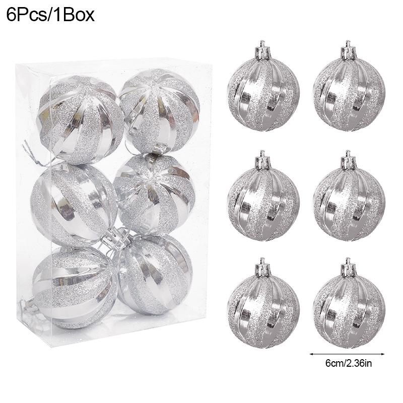 6 шт. 6 см рождественские шары украшения елочные подвески Navidad Noel новогоднее праздничное украшение для дома