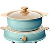 IRIS OHYAMA IH Cooking Heater IH Stove 1400W Pot Set Ricopa Ash Blue IHLP-R14-AA