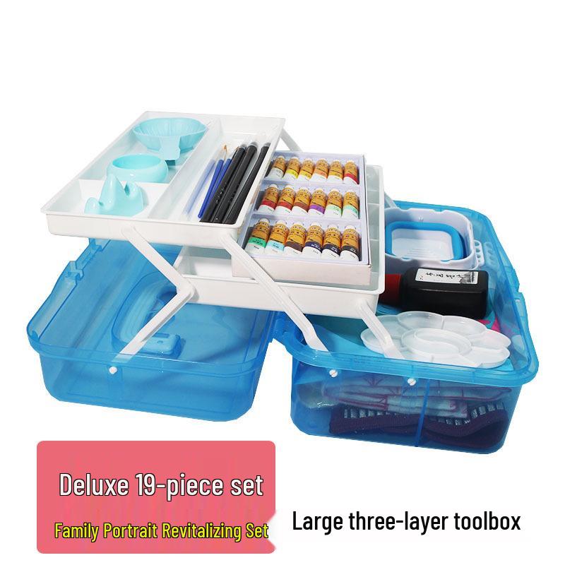 Полный набор для китайской живописи для начинающих: 12, 18 или 24 ярких цвета туши для акварели для семейных портретов и не только.