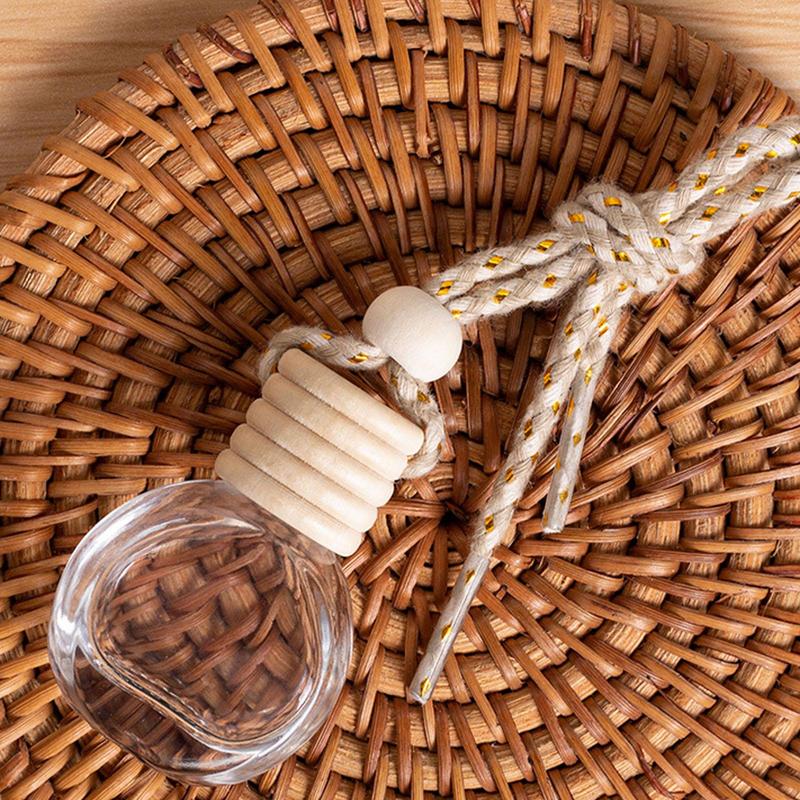 Car Essential Oil Diffuser Empty Glass Perfume Bottles Car Air Freshener Perfume Bottle Aromatherapy Fragrance Essential Oil