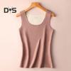 Autumn Winter DE Velvet Thermal Vest U Neck Sleeveless Tank Top Solid Color Seamless Warm Underwear Bottoming Tops