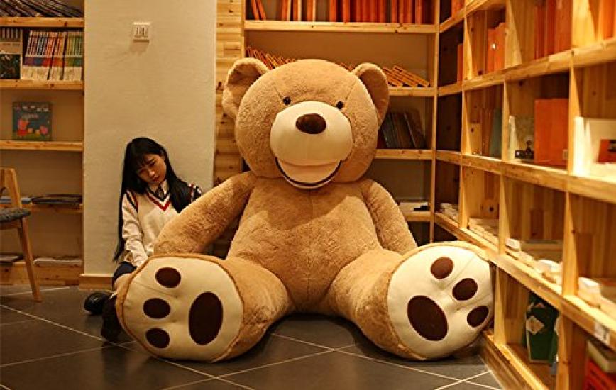 AMIRA TOYS Большой, Очень Большой, Гигантский Плюшевый Медведь, Милый Медведь, Мягкая Игрушка Медведь, Подушка-Медведь, Пушистая Подушка для Тела, Подарок, Декор Интерьера, Большой Размер (Коричневый,