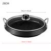 KOSUN Korean Style Frying Pan Round Double Ear Seafood Stew Pot Nonstick Durable Stir Fry Rice Cake Pot for Household Cooking