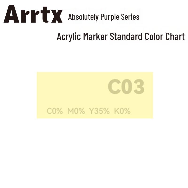 Arrtx Ataishi Акриловый маркер с мягким наконечником, 1 шт., Абсолютно фиолетовый, Стиль A/B, 30 цветов, Водонепроницаемый, Быстросохнущий, Непрозрачный.