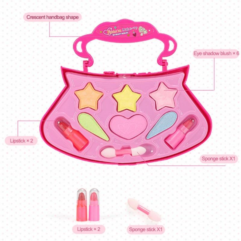 Детская нетоксичная косметика, косметические игрушки, ролевые игры, набор для макияжа принцессы для девочек