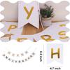 White Happy Anniversary Banner, Party Supplies for Wedding Birthday Party Ceremony Decoration