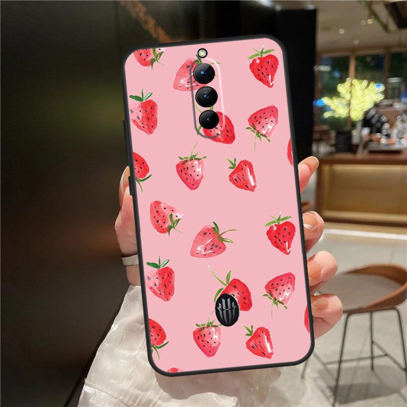Милый клубничный чехол для ZTE Nubia Red Magic 11 10 9 8 9S 8S 10S Pro Plus 6 7 6S 7S Для RedMagic 10 Air Чехол