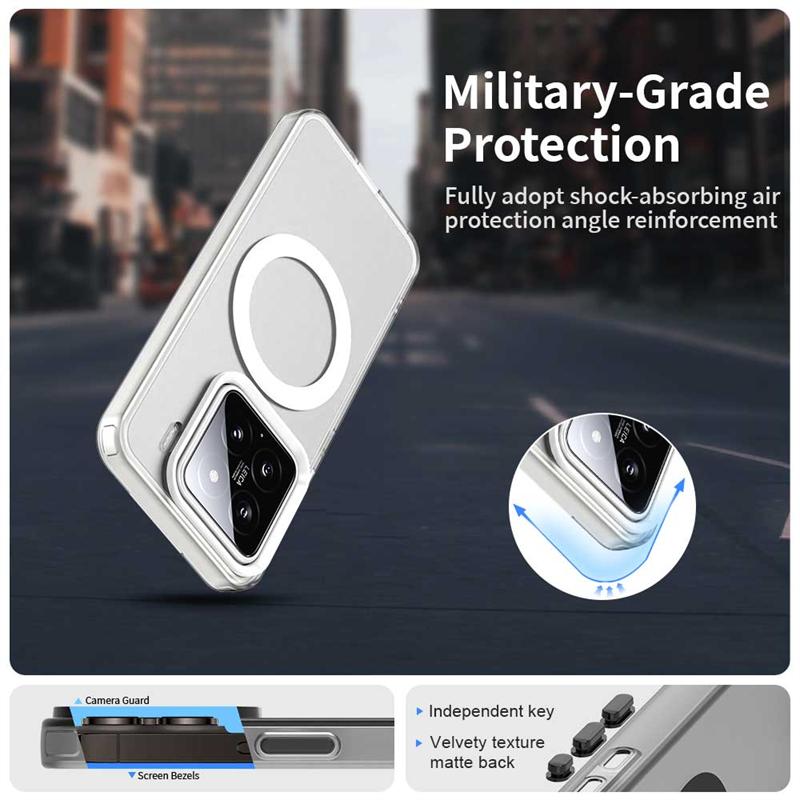 Для Xiaomi 15 Чехол Чехол Xiaomi Mi 15 Capas Phone Bumper Armor Back Прозрачный Магнитный Матовый Прозрачный Fundas Xiaomi 15 Xiaomi15