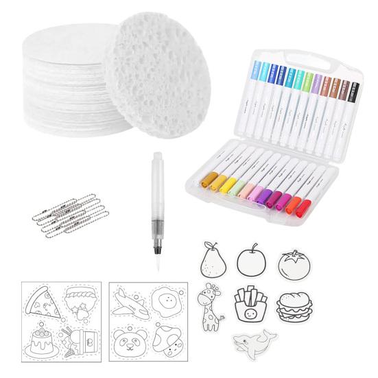 Волшебный набор пухлой краски Текстура пены Рисование на бумаге с маркерами Пухлый попкорн