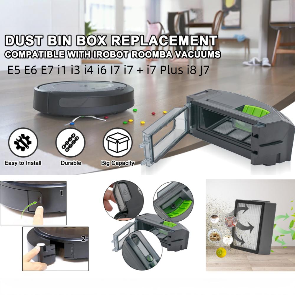 Запасные части для мусорного контейнера, совместимые с iRobot Roomba E1 E6 E7 i1 i1 i1 i6 I7 i7 i7+ i7 Plus i8 J7 Замена частей мусорного контейнера